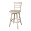 International Concepts Emily Bar Height Stool, 30" Seat Height, with Swivel, Unfinished S-6173SW